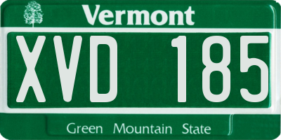 VT license plate XVD185