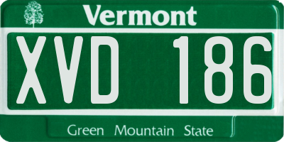 VT license plate XVD186