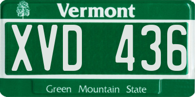 VT license plate XVD436