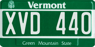 VT license plate XVD440