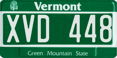 VT license plate XVD448