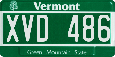 VT license plate XVD486