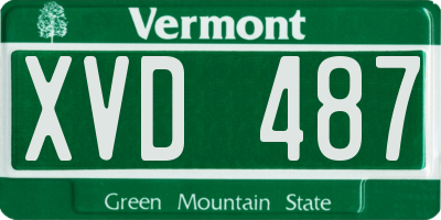 VT license plate XVD487