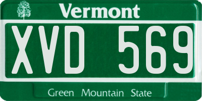 VT license plate XVD569