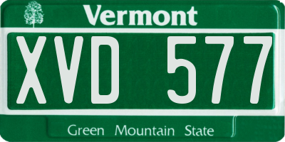 VT license plate XVD577