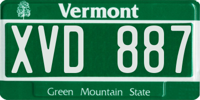 VT license plate XVD887