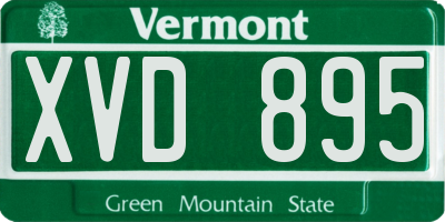 VT license plate XVD895