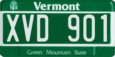 VT license plate XVD901