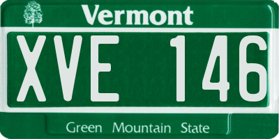 VT license plate XVE146