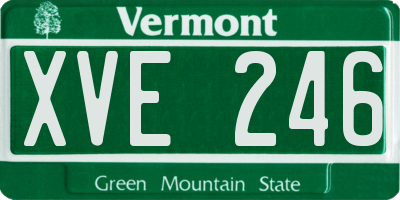 VT license plate XVE246