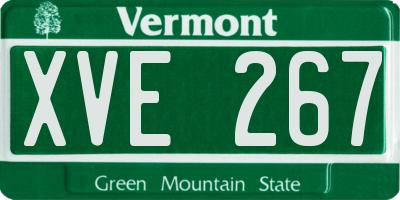 VT license plate XVE267