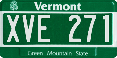 VT license plate XVE271