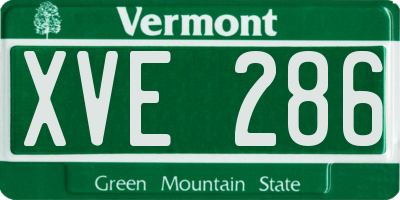 VT license plate XVE286