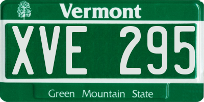 VT license plate XVE295