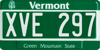 VT license plate XVE297