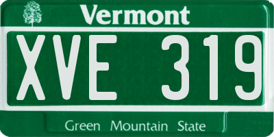 VT license plate XVE319