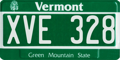 VT license plate XVE328