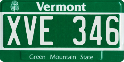 VT license plate XVE346
