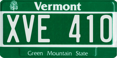 VT license plate XVE410