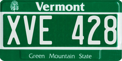 VT license plate XVE428
