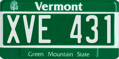 VT license plate XVE431