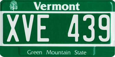 VT license plate XVE439