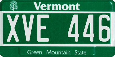 VT license plate XVE446