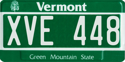 VT license plate XVE448
