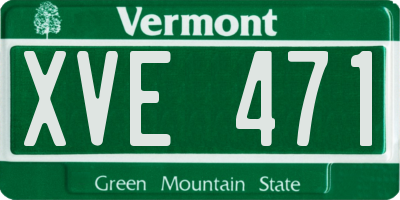 VT license plate XVE471