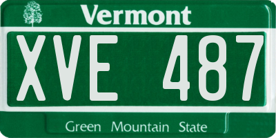 VT license plate XVE487