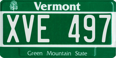 VT license plate XVE497