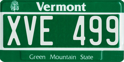 VT license plate XVE499