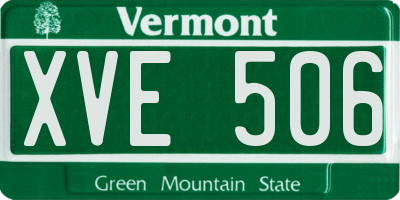 VT license plate XVE506