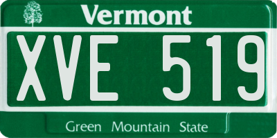 VT license plate XVE519