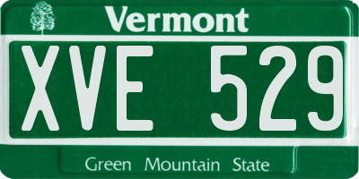 VT license plate XVE529