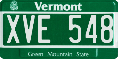 VT license plate XVE548