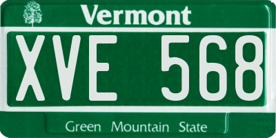 VT license plate XVE568