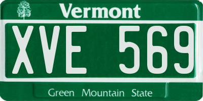 VT license plate XVE569