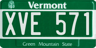 VT license plate XVE571
