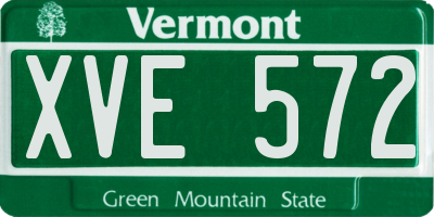 VT license plate XVE572
