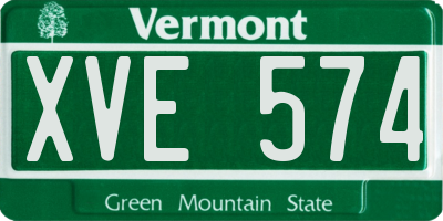 VT license plate XVE574