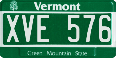 VT license plate XVE576