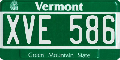 VT license plate XVE586