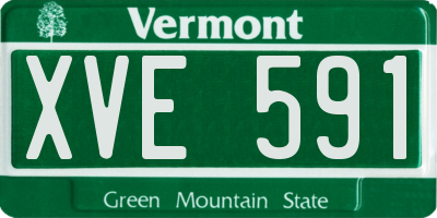 VT license plate XVE591