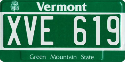 VT license plate XVE619