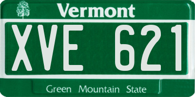 VT license plate XVE621