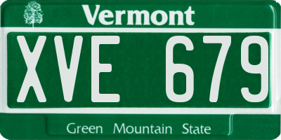 VT license plate XVE679