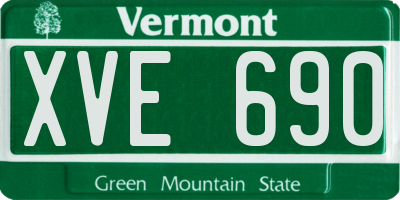 VT license plate XVE690