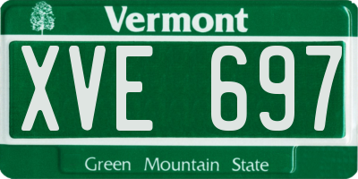 VT license plate XVE697