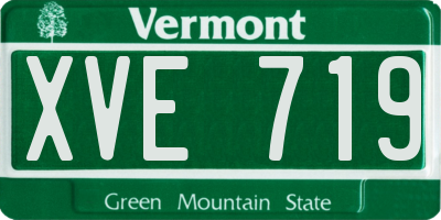 VT license plate XVE719